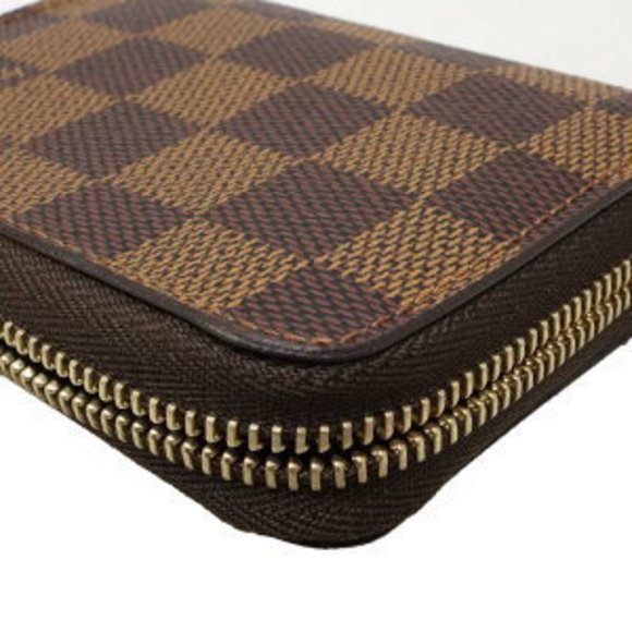 LOUIS VUITTON Coin Case Damier Ebene Brown Zippy Brown - Picture 2 of 7